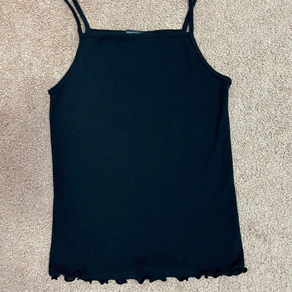 Forever 21 Square Neck Lettuce Hem Tank
